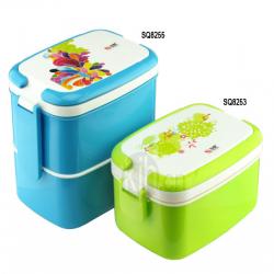 長方型手提飯盒、雙層