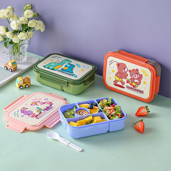 五格卡通便當(dāng)盒1.25L